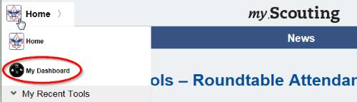 My.Scouting menu